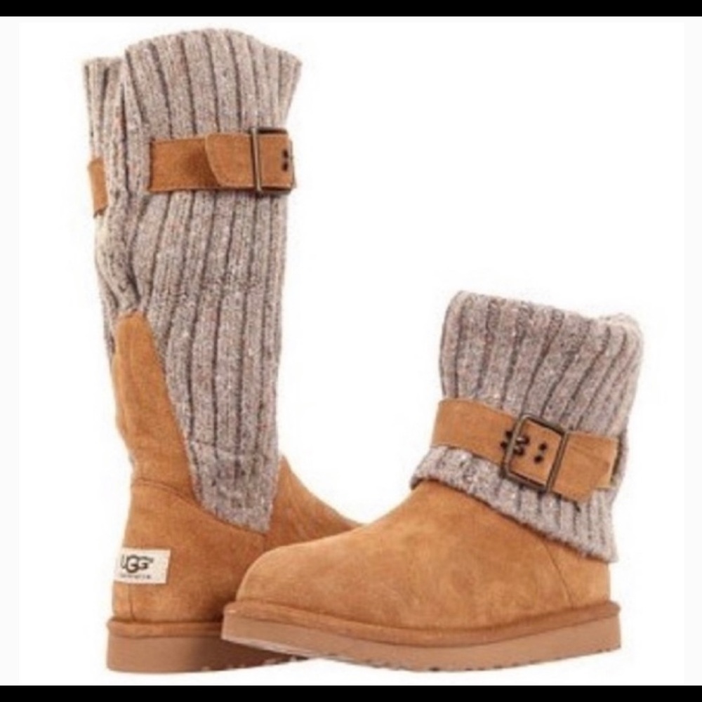 UGG | CAMBRIDGE chestnut sheepskin buckle boots